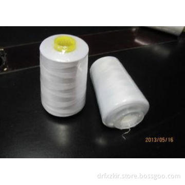 Heat Treated Raw White Sewing Thread , 100% Polyester 40s/2